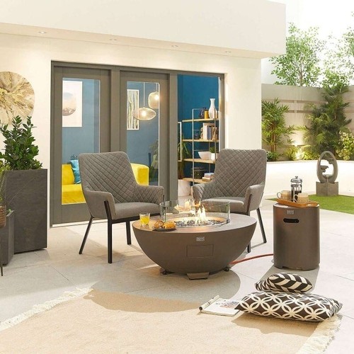 Saturn round gas fire pit - gas,
