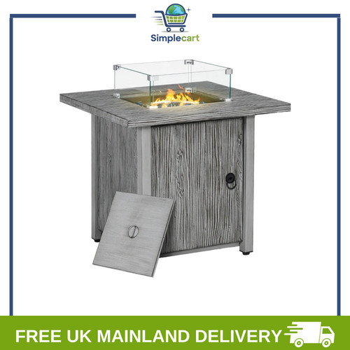 Gas fire pit table with - gas,