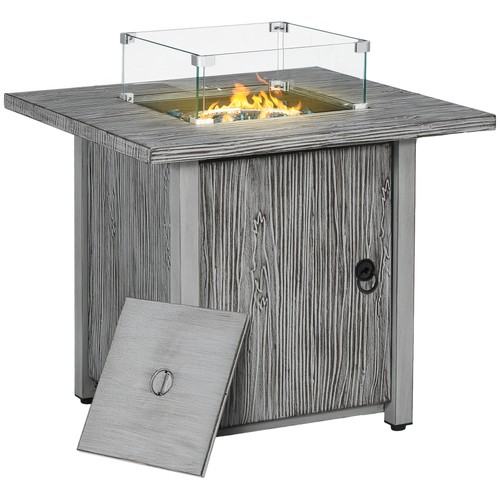 Square gas fire - square,
