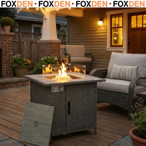 Rattan gas fire - kw,