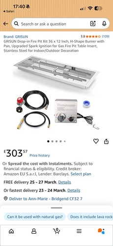 Gas fire pit starter - gas, burner
