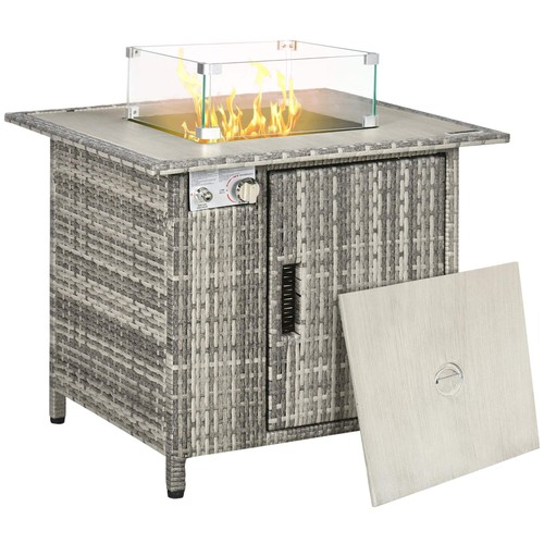 Outdoor rattan gas fire - gas, pit