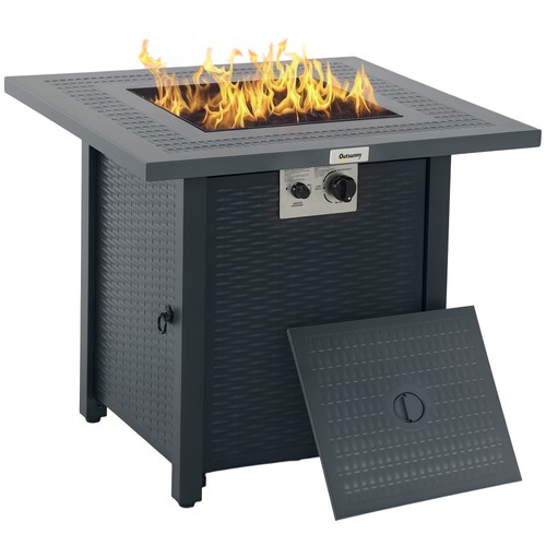 Outsunny outdoor square fire - square,