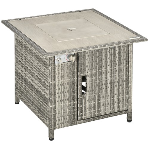 Rattan gas fire - pe,