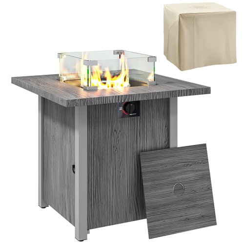 Outsunny gas fire pit - gas,