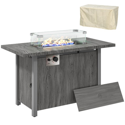 Outsunny gas fire pit - gas,