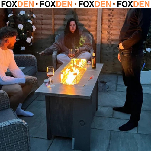 Gas fire pit table - gas, with
