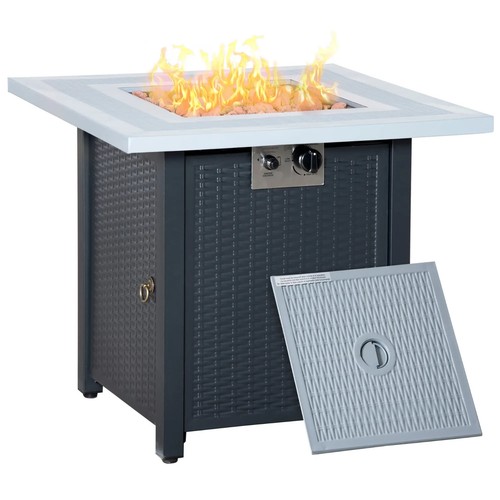 Metal outdoor fire pit table - metal,