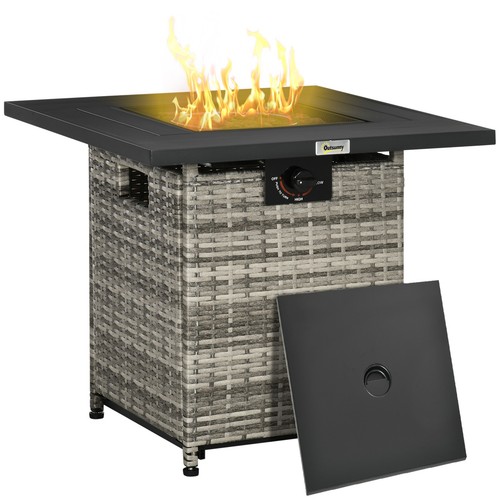 Outsunny gas fire pit - outsunny, table