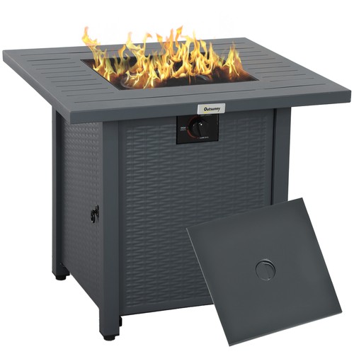 Gas fire pit - pit, cover