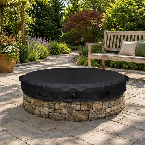 Round fire pit - fire,