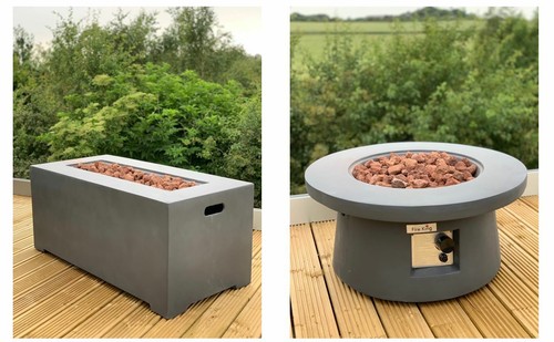 Modern fire pit - pit, table
