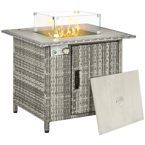 Gas fire pit table - fire, stone