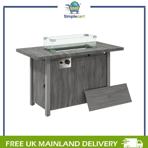 Gas fire pit table with - gas,